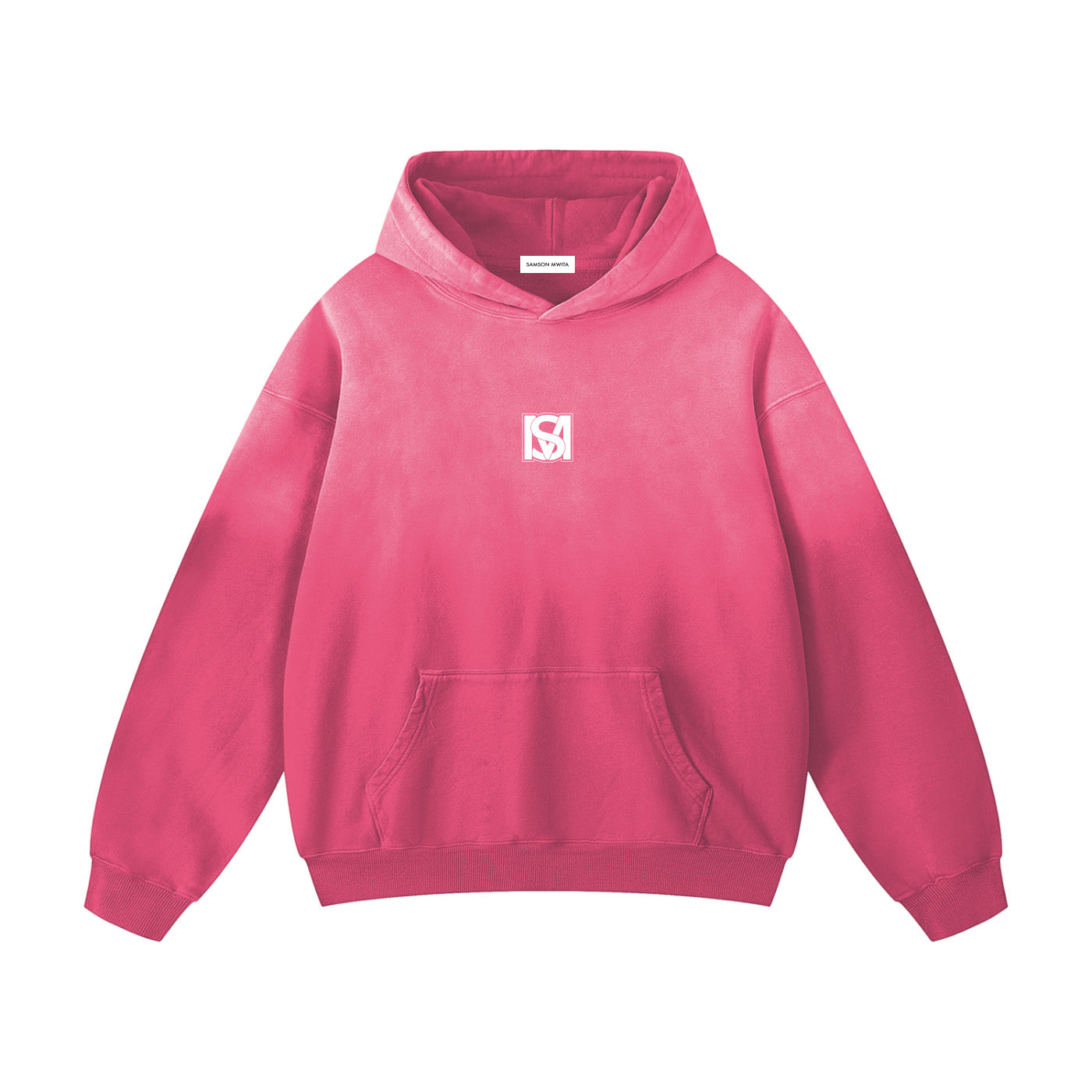 SM Monkey Wash Hoodie pink front