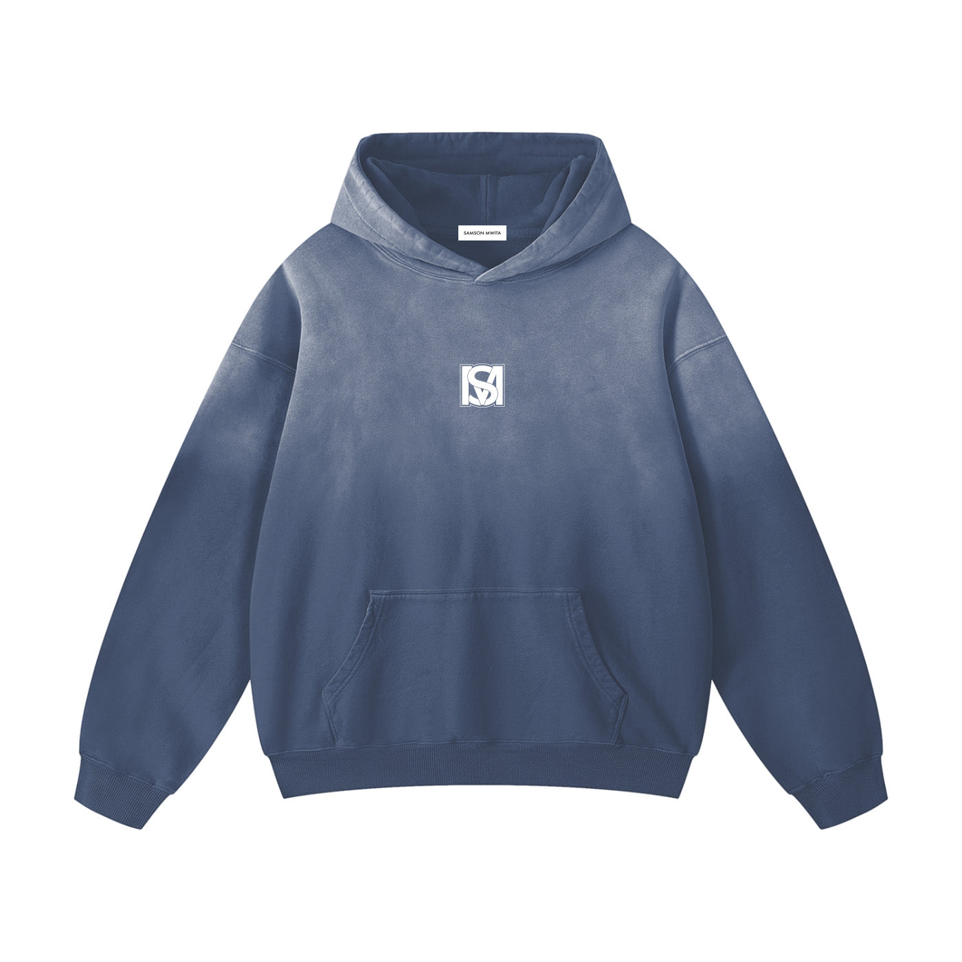 SM Monkey Wash Hoodie blue front