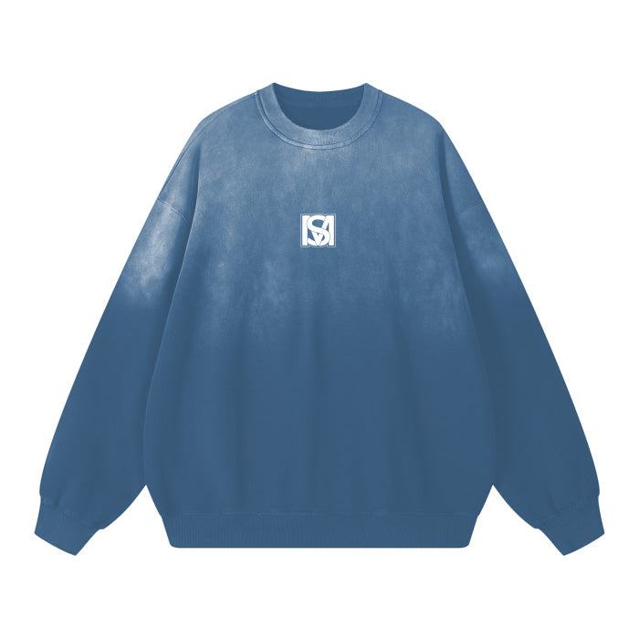SM Monkey Wash Sweatshirt denim front