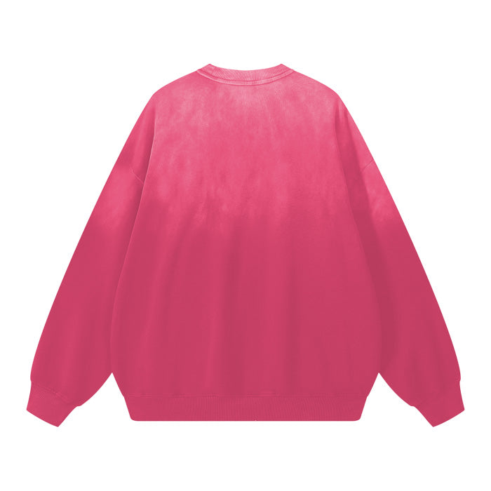 SM Monkey Wash Sweatshirt pink back