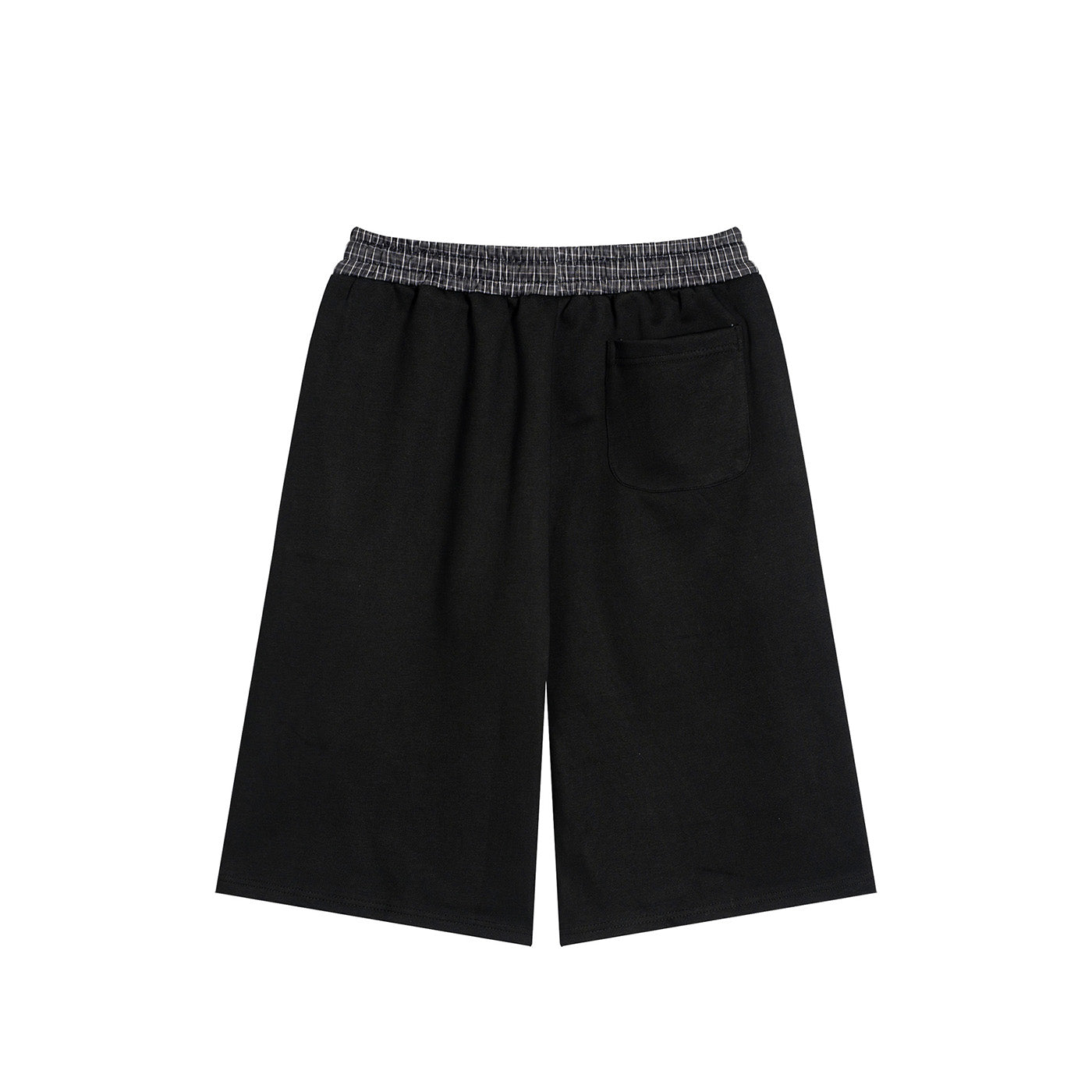 SM Plaid Shorts black back