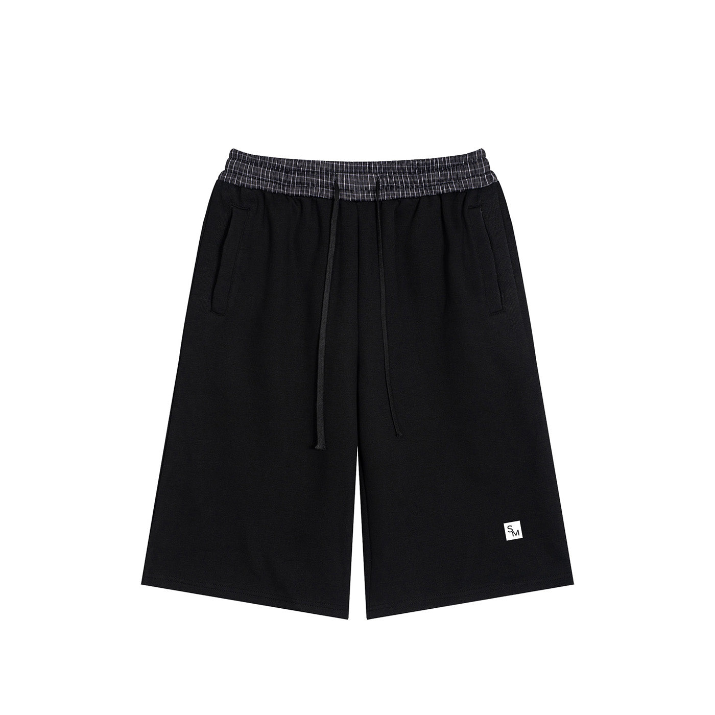 SM Plaid Shorts black front