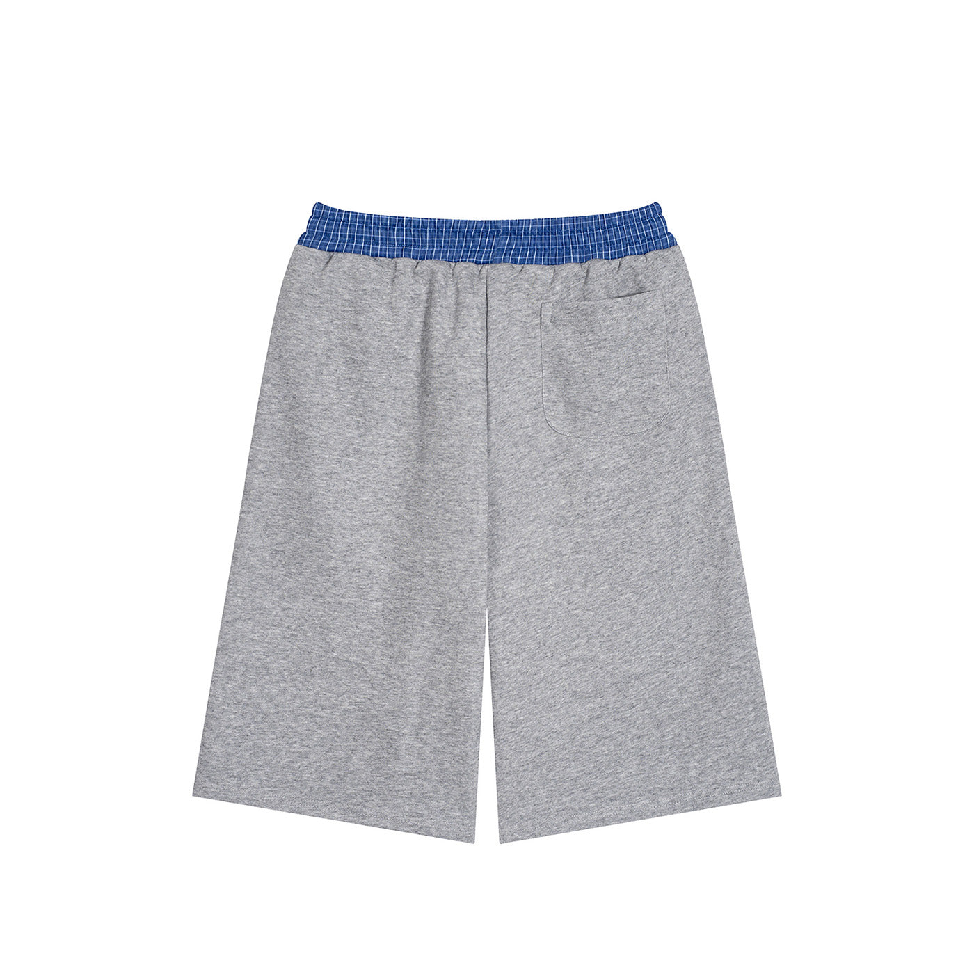 SM Plaid Shorts grey back