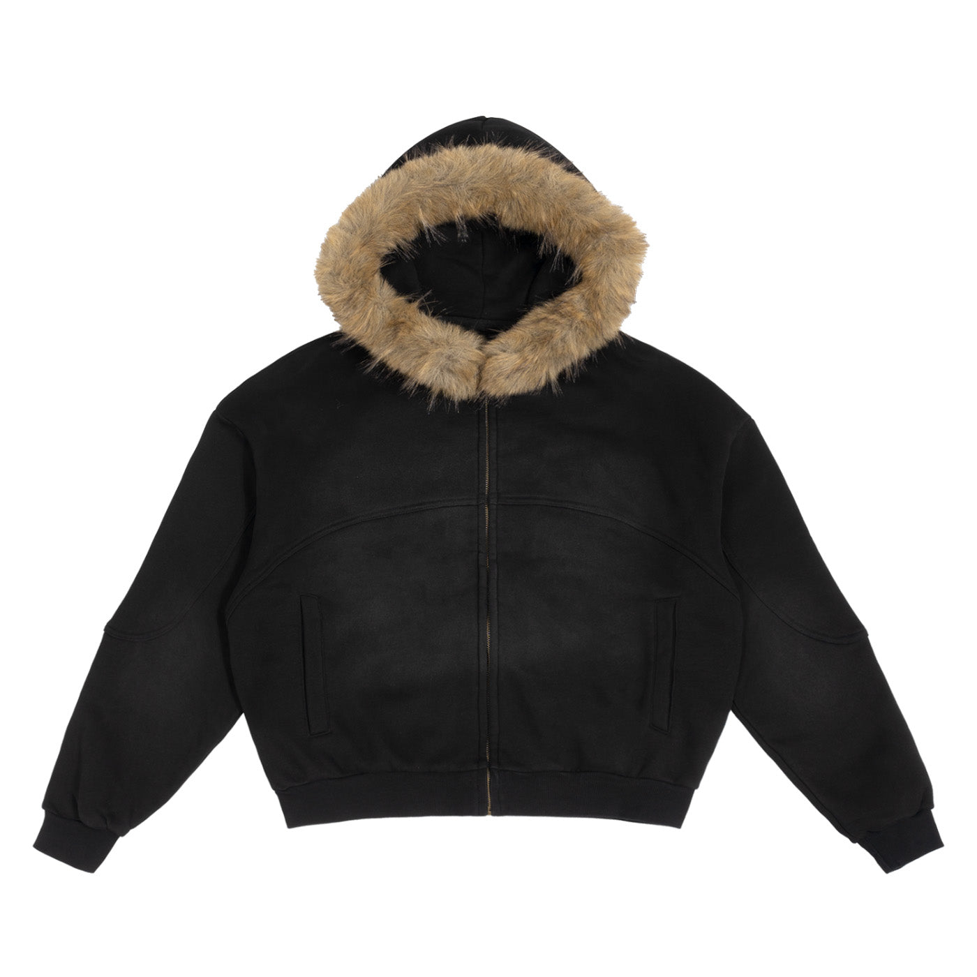 SM Puffer Jacket black front
