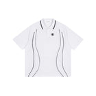 SM Sig. Arc Panel Polo T-shirt white front