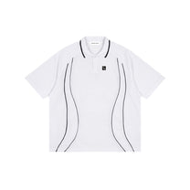 SM Sig. Arc Panel Polo T-shirt white front