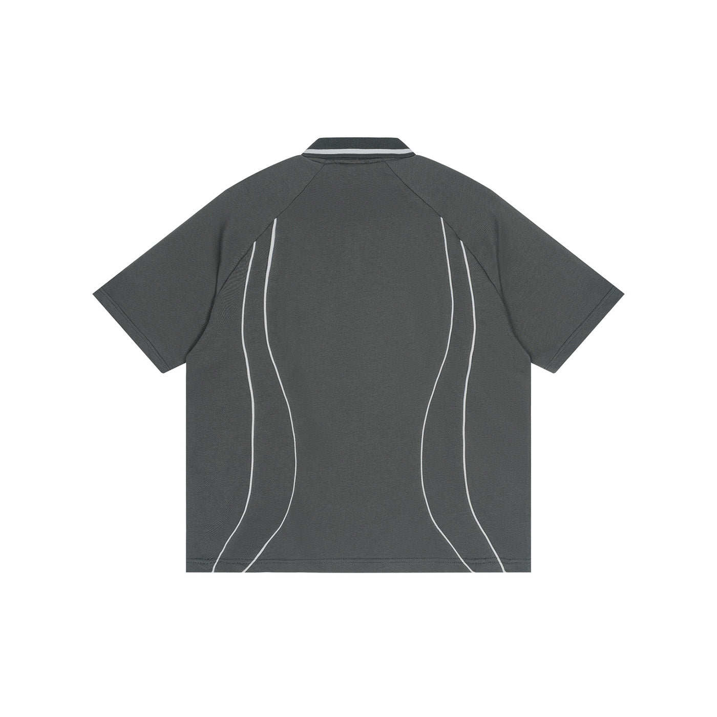 SM Sig. Arc Panel Polo T-shirt grey back
