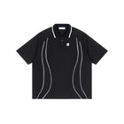 SM Sig. Arc Panel Polo T-shirt black front