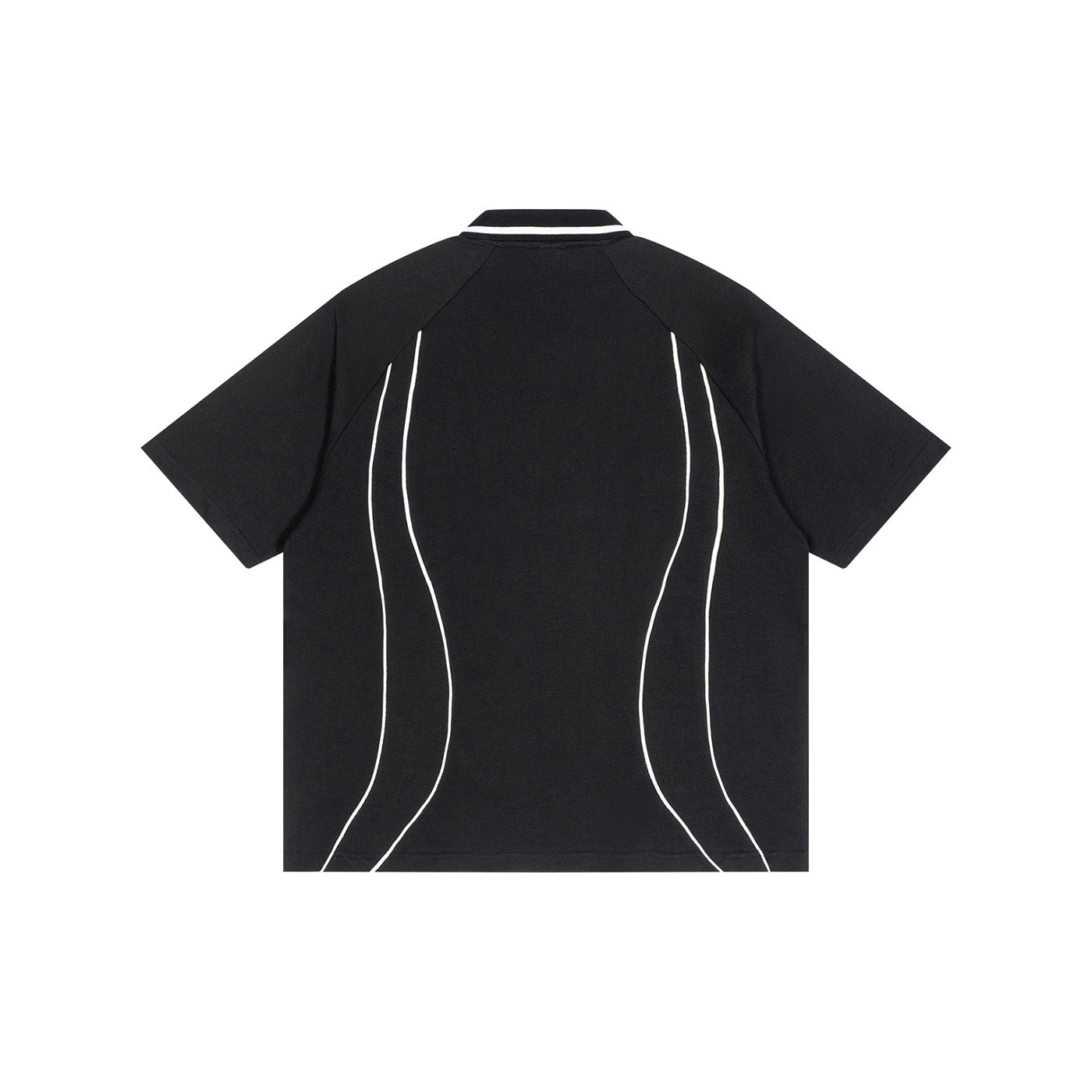 SM Sig. Arc Panel Polo T-shirt black back