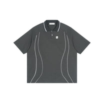 SM Sig. Arc Panel Polo T-shirt grey front