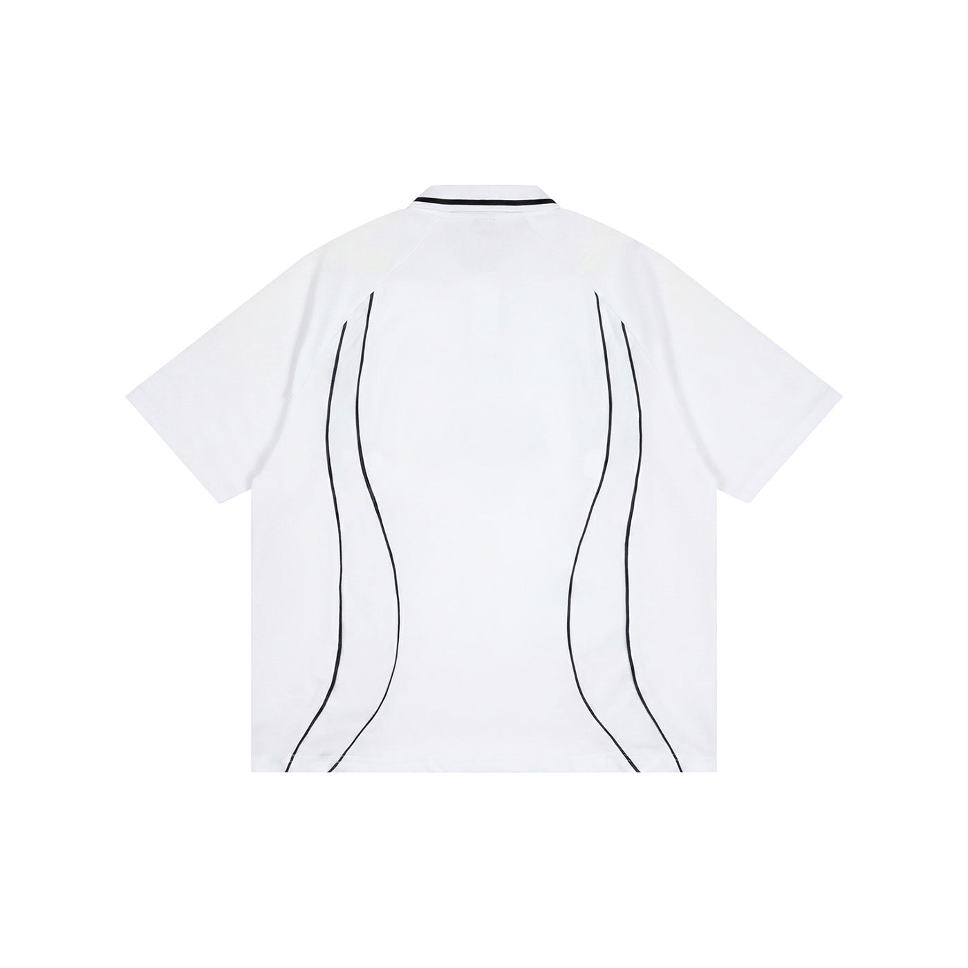 SM Sig. Arc Panel Polo T-shirt white back