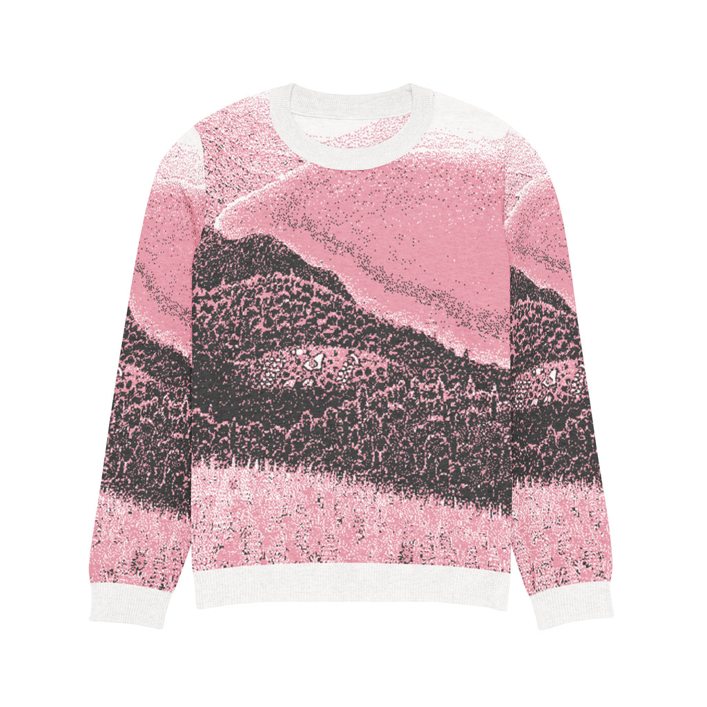 SM Seascape Jacquard Knitted Sweatshirt pink front