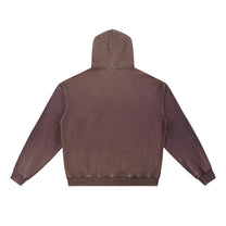 SM Script Washed Hoodie taupe back
