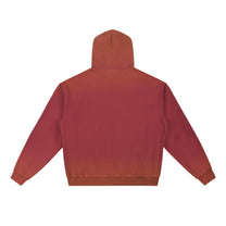 SM Script Washed Hoodie red back