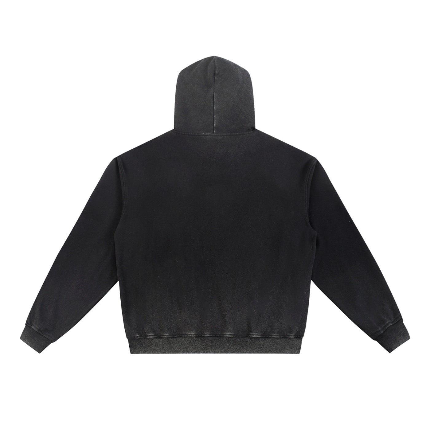 SM Script Washed Hoodie black back