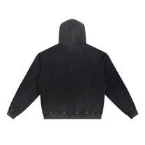 SM Script Washed Hoodie black back