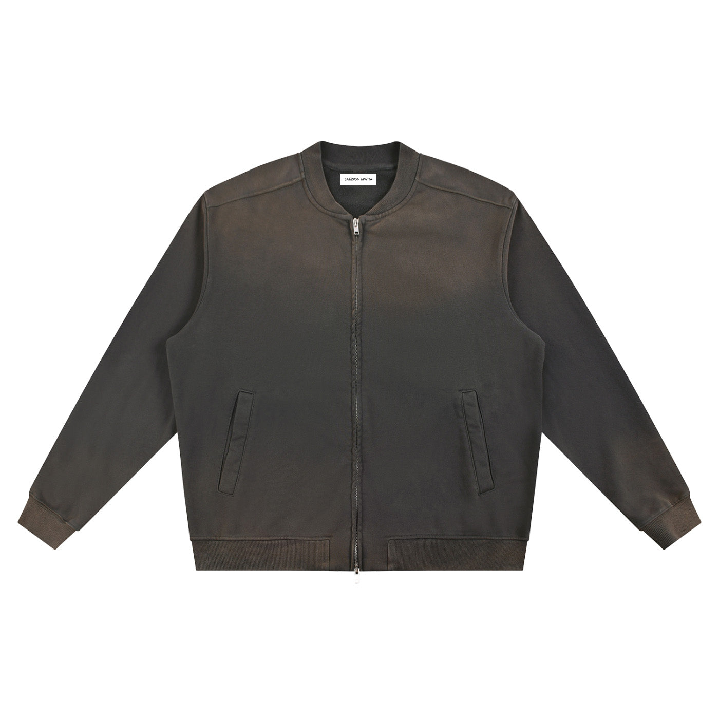 SM Sig. Shadow Fade Bomber Jacket fuscous grey front