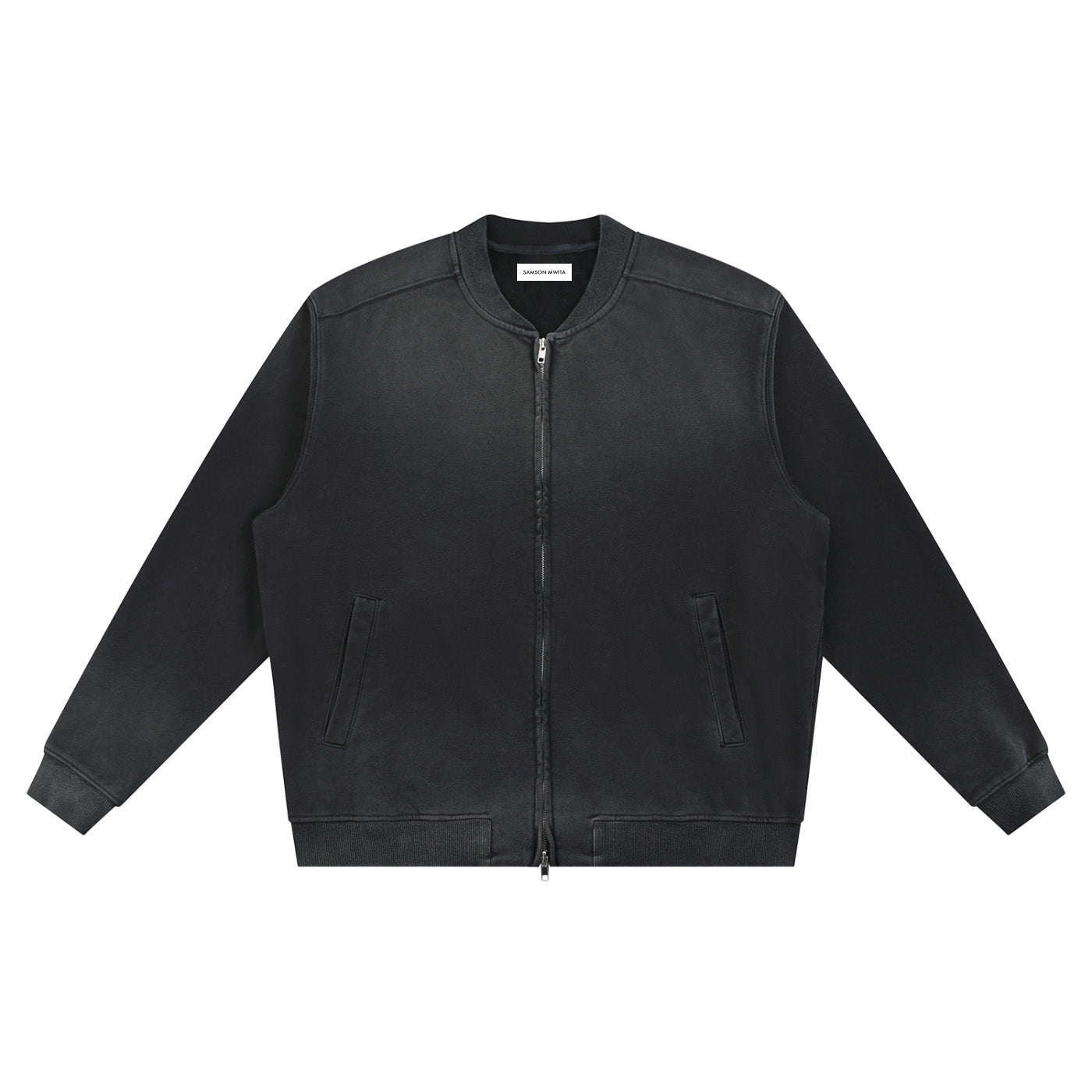SM Sig. Shadow Fade Bomber Jacket midnight black front