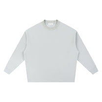 SM Sig. Knitted Round Neck Sweatshirt solitude front