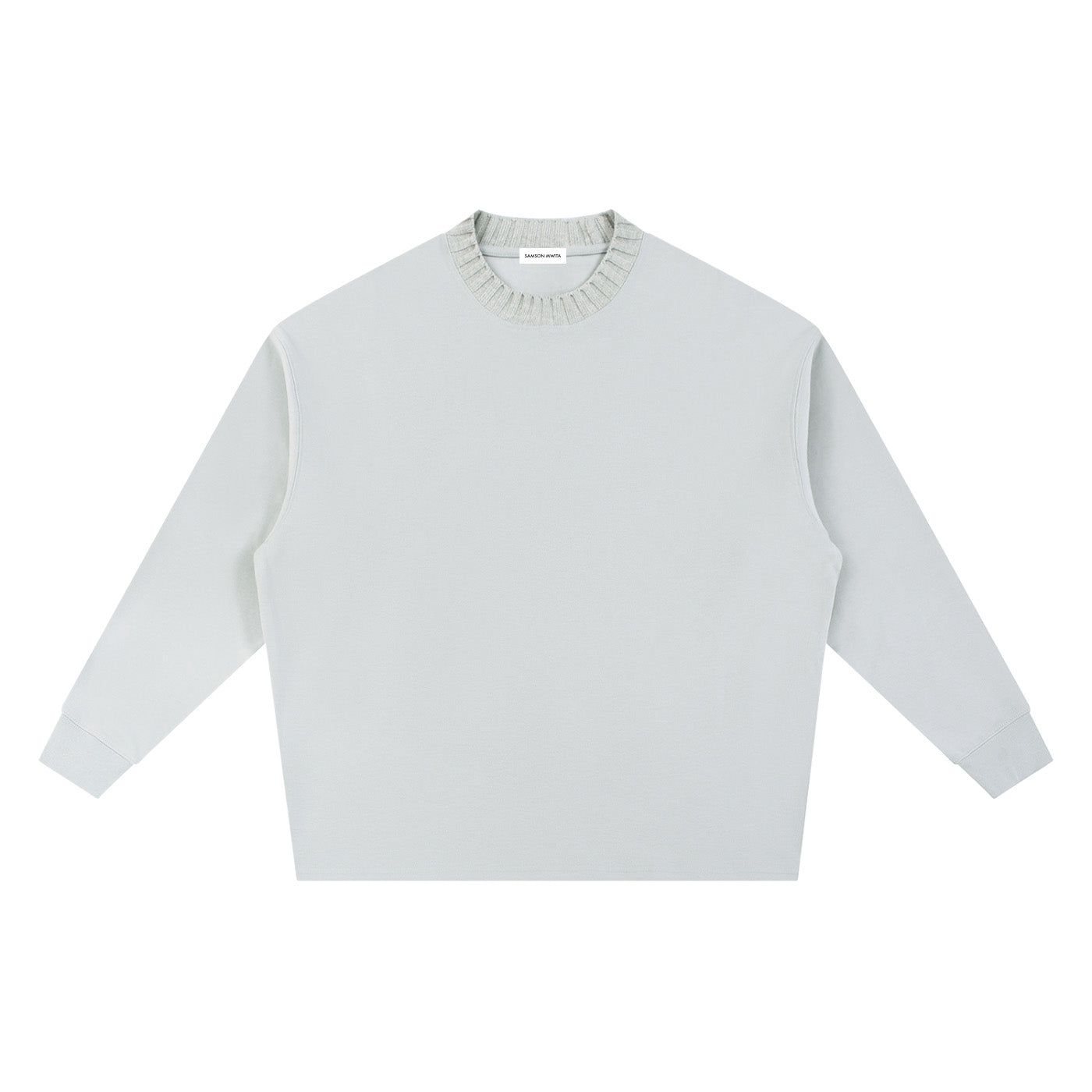 SM Sig. Knitted Round Neck Sweatshirt solitude front