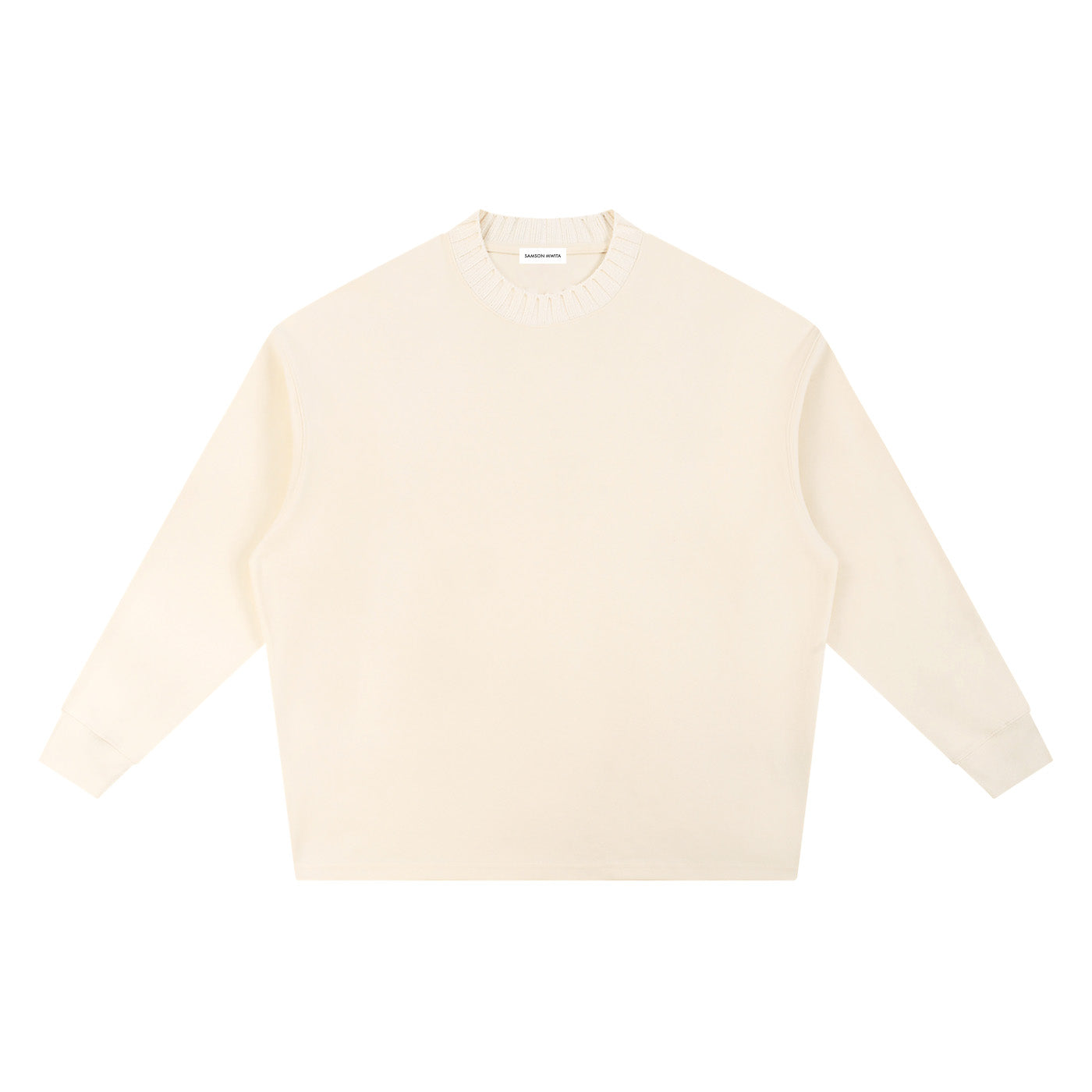 SM Sig. Knitted Round Neck Sweatshirt heather neutral front