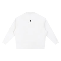 SM Sig. Knitted Round Neck Sweatshirt white back