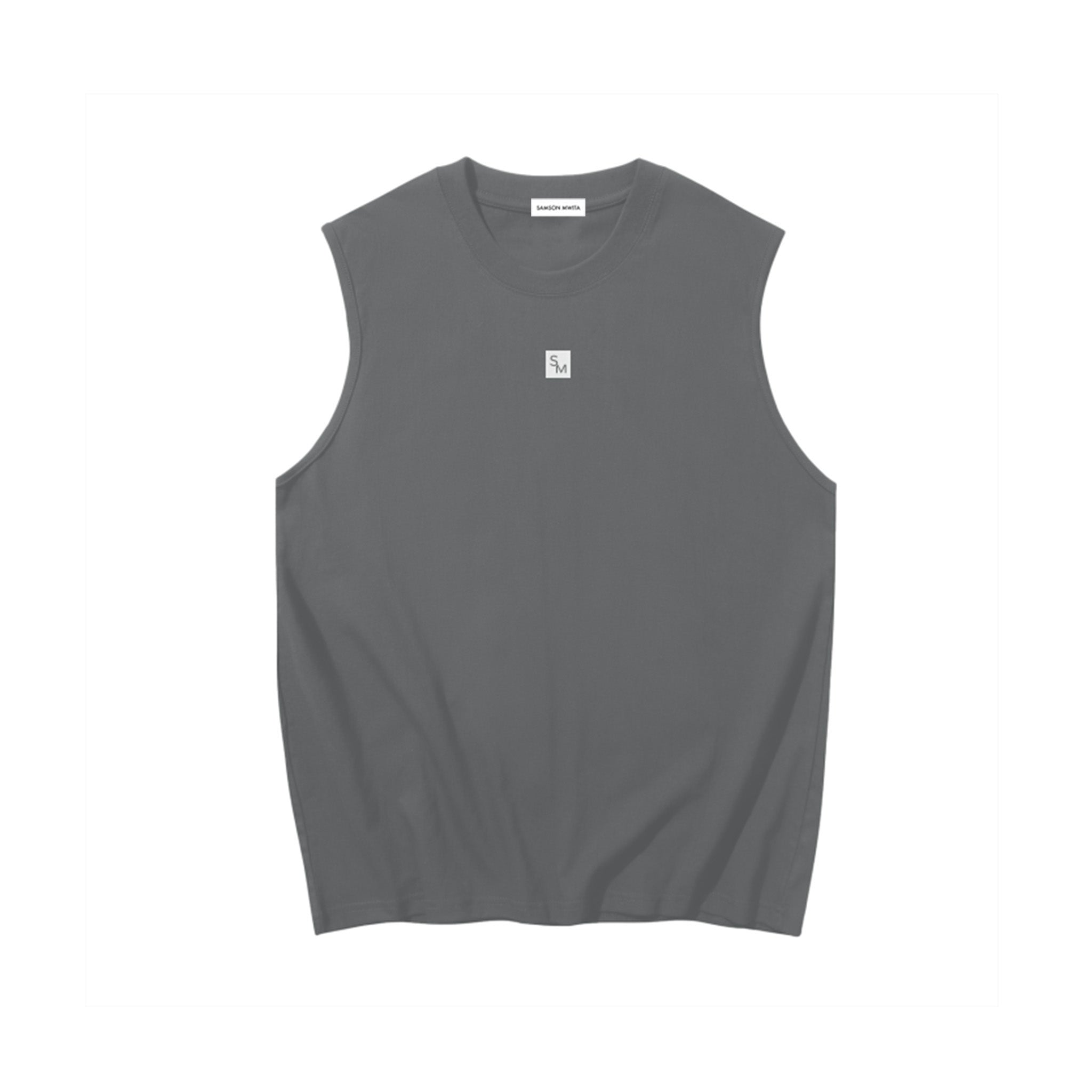 SM Sig. Sleeveless Tank Top grey front
