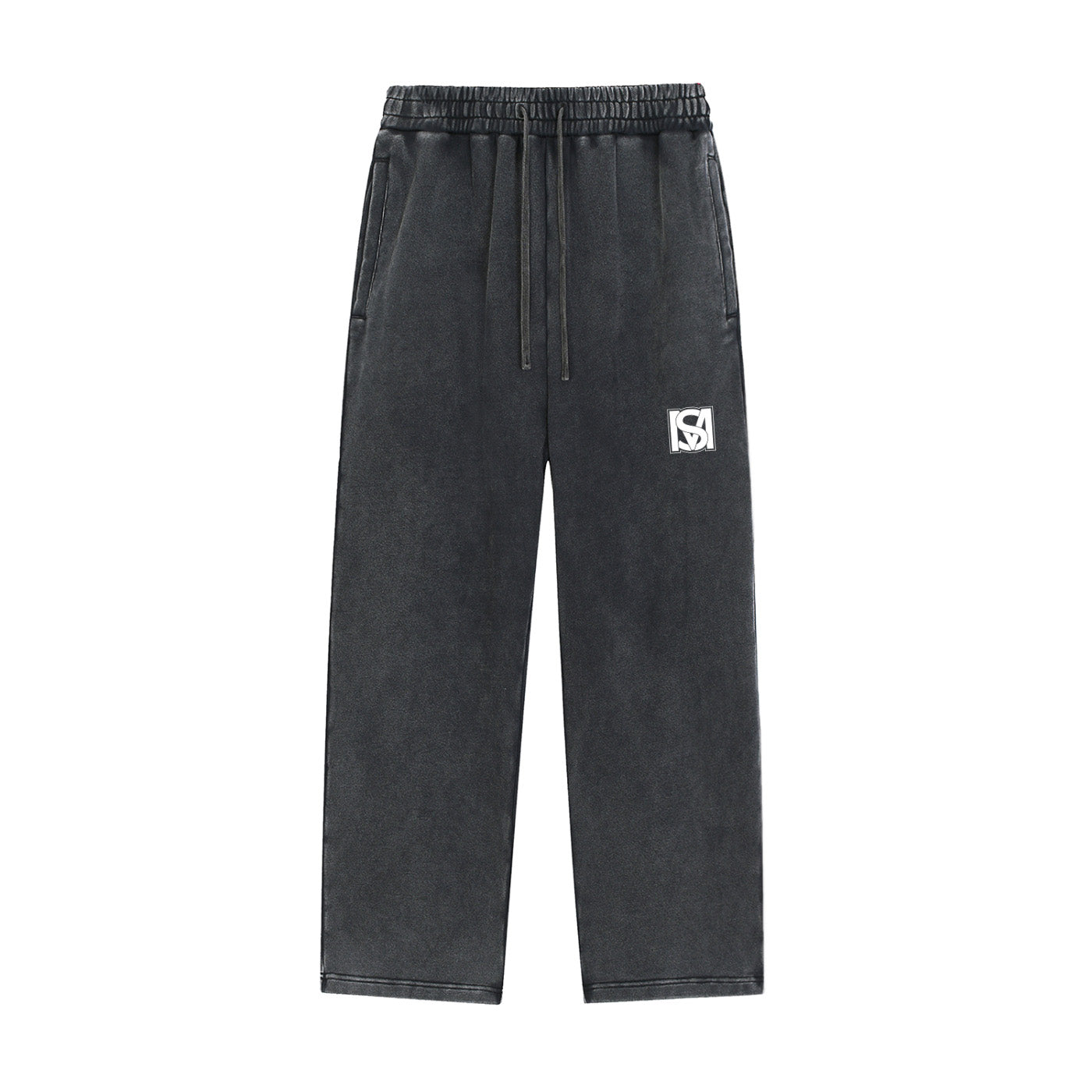 SM Snow Fade Sweatpants black front