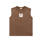 SM Snow Washed Kids Tank Top coffee front