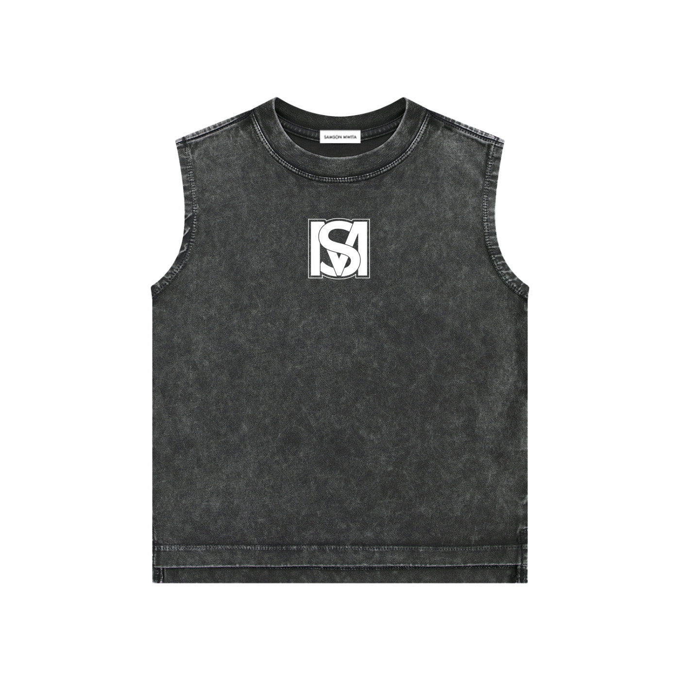 SM Snow Washed Kids Tank Top coffee front