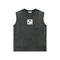 SM Snow Washed Kids Tank Top coffee front