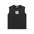 SM Snow Washed Kids Tank Top black front