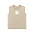 SM Snow Washed Kids Tank Top camel front