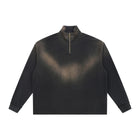 SM Sig. Sun Fade Quarter-Zip Sweatshirt midnight black front