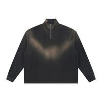 SM Sig. Sun Fade Quarter-Zip Sweatshirt midnight black front