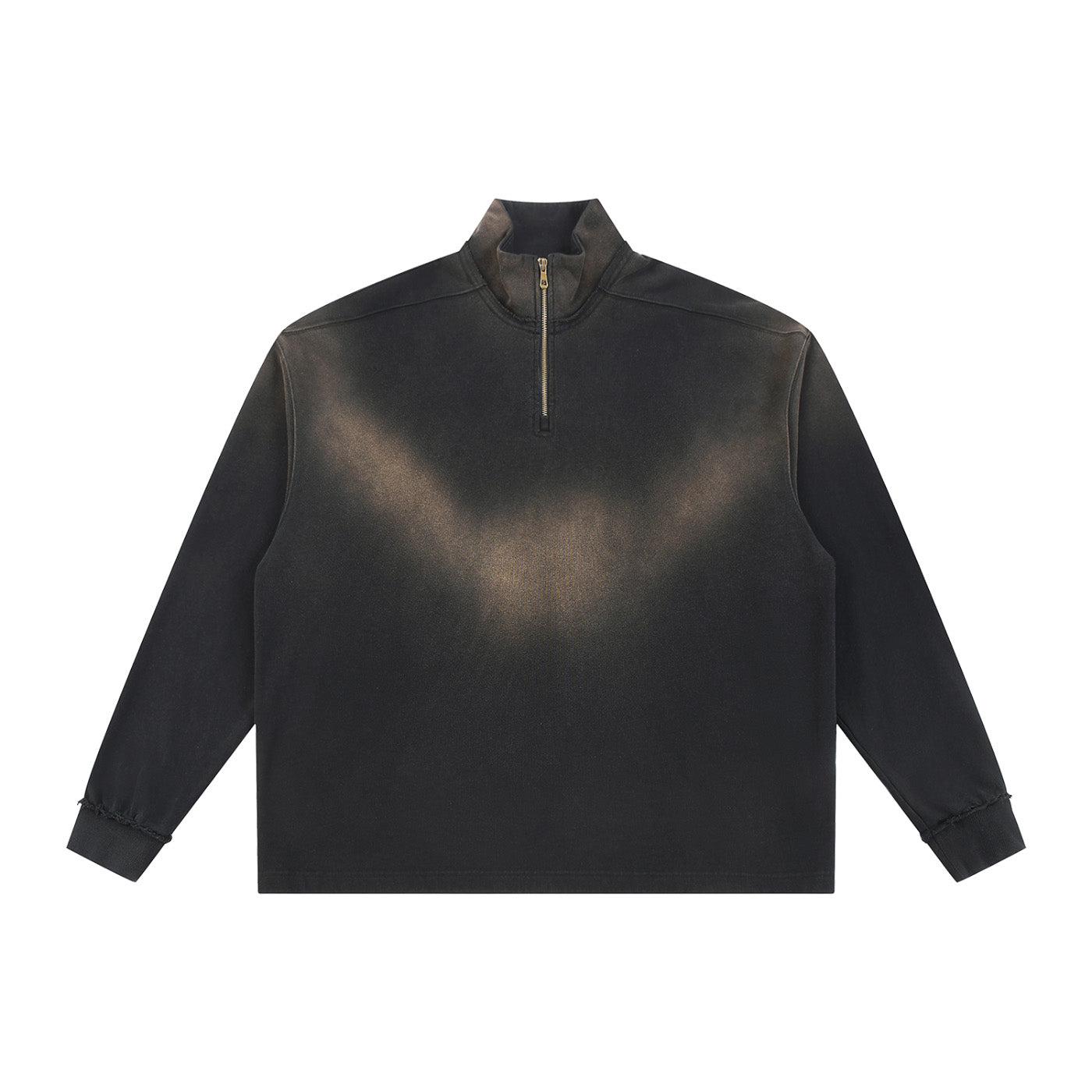SM Sig. Sun Fade Quarter-Zip Sweatshirt midnight black front