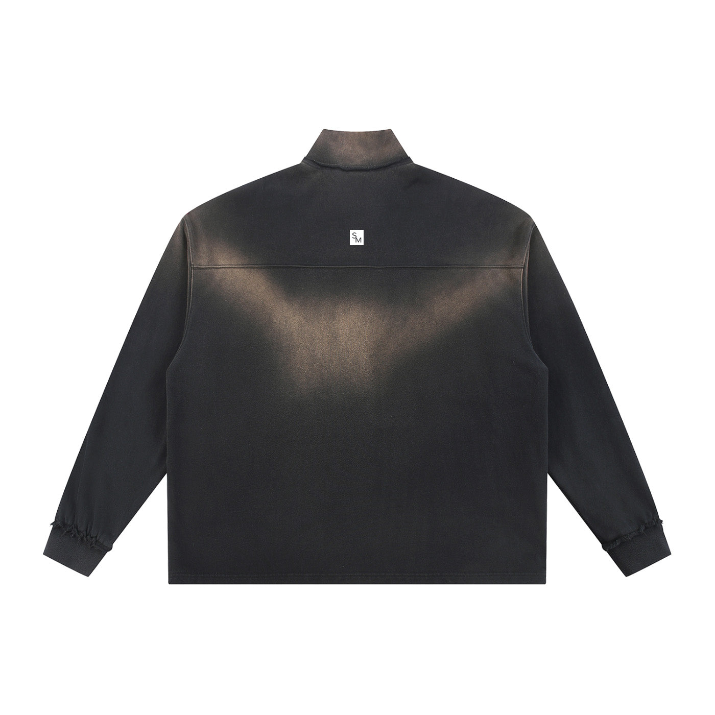 SM Sig. Sun Fade Quarter-Zip Sweatshirt midnight black back