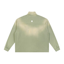 SM Sig. Sun Fade Quarter-Zip Sweatshirt green grey back