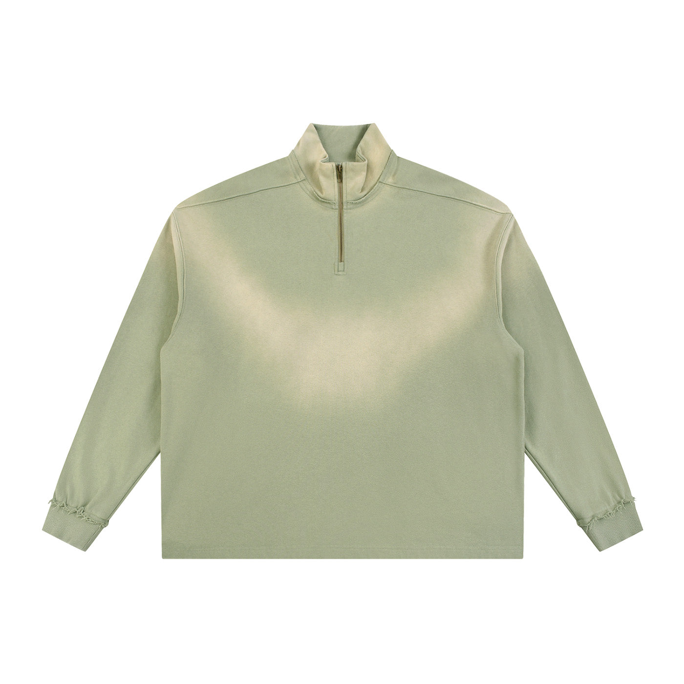 SM Sig. Sun Fade Quarter-Zip Sweatshirt green grey front