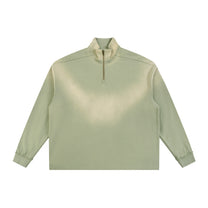 SM Sig. Sun Fade Quarter-Zip Sweatshirt green grey front