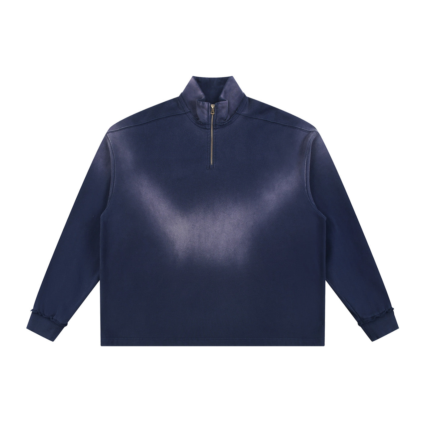 SM Sig. Sun Fade Quarter-Zip Sweatshirt oxford navy front