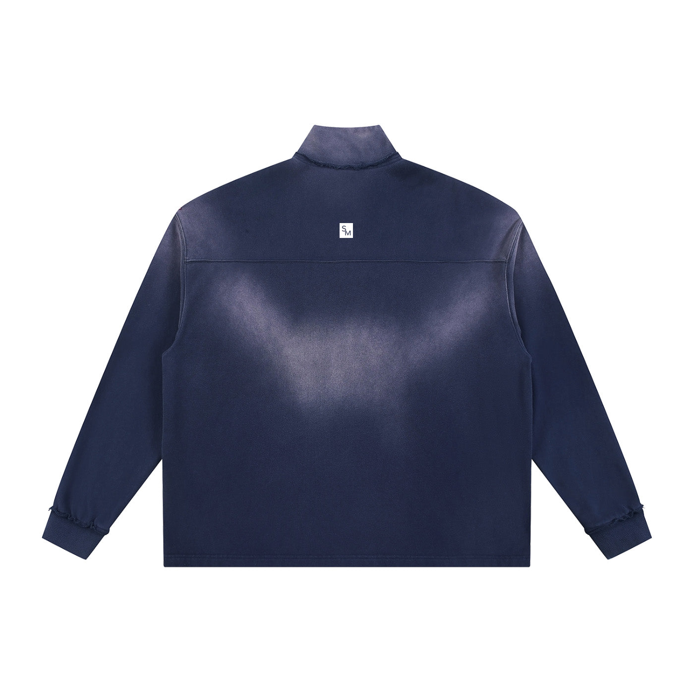 SM Sig. Sun Fade Quarter-Zip Sweatshirt oxford navy back