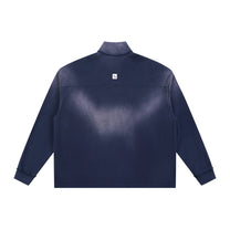 SM Sig. Sun Fade Quarter-Zip Sweatshirt oxford navy back
