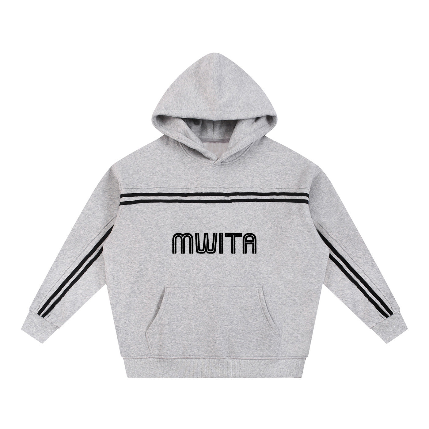 SM Track Line Hoodie grey front
