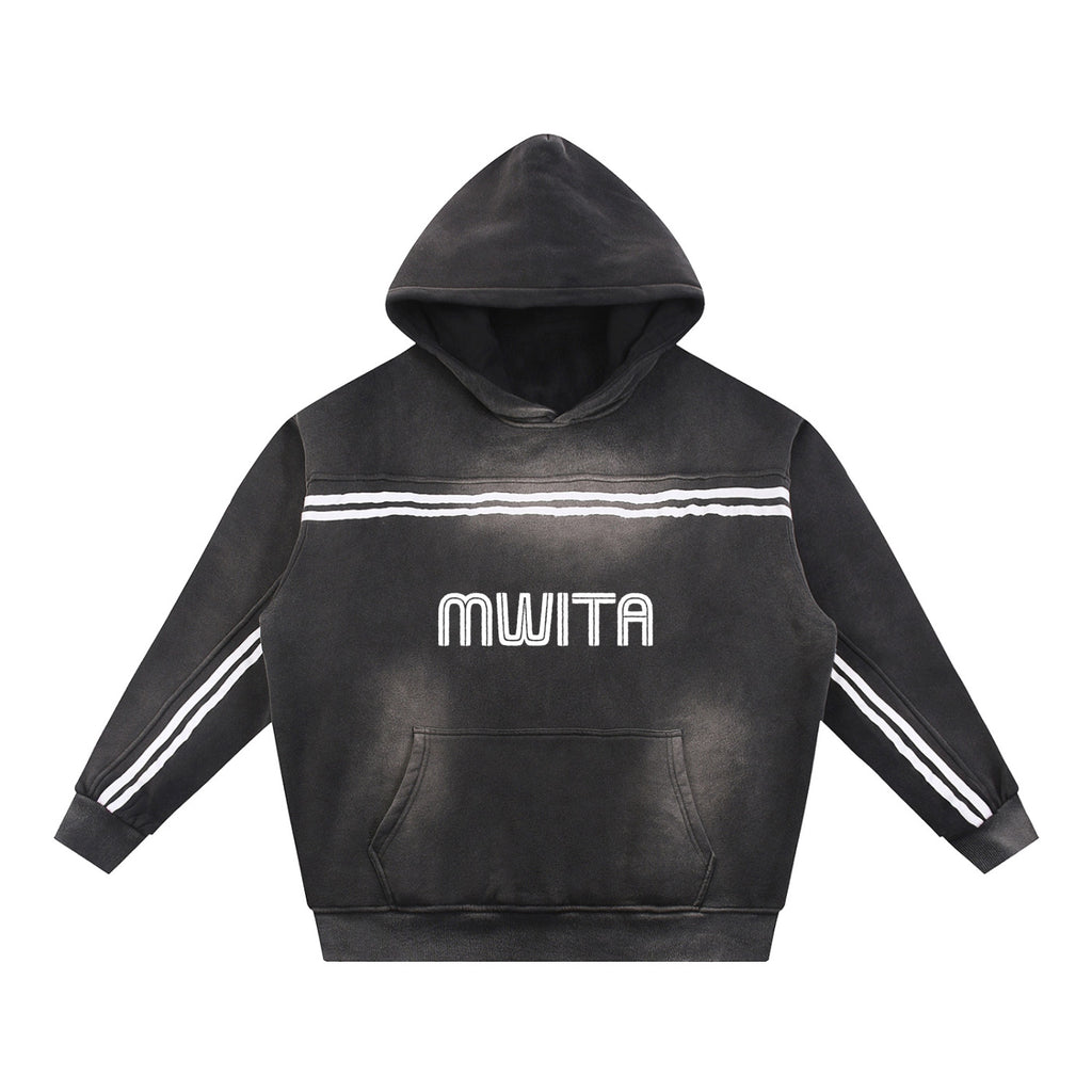 SM Track Line Hoodie black front