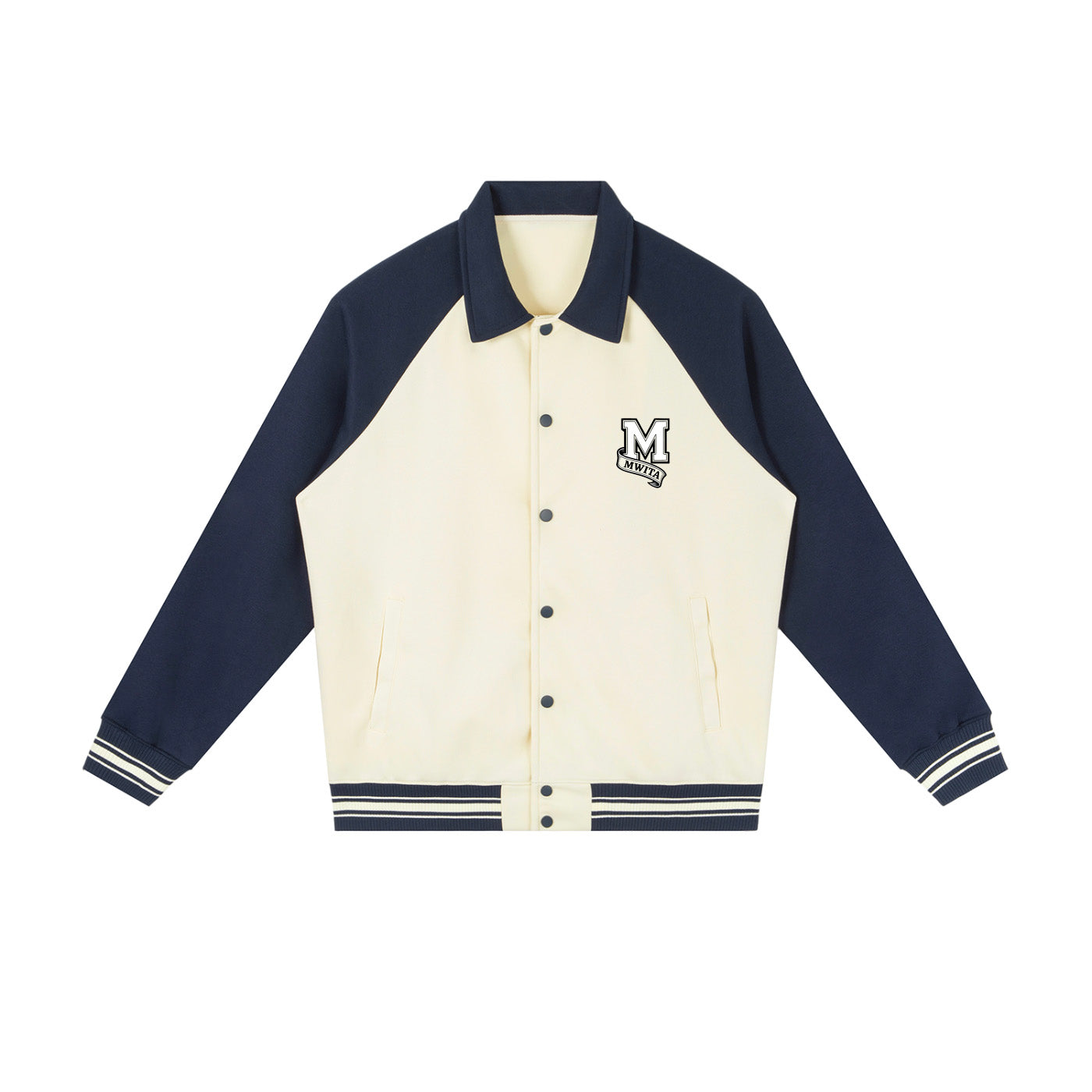 SM Varsity Baseball Jacket navy front