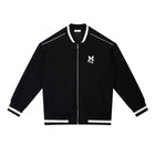 SM Varsity Zip Jacket black front