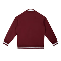 SM Varsity Zip Jacket burgundy back