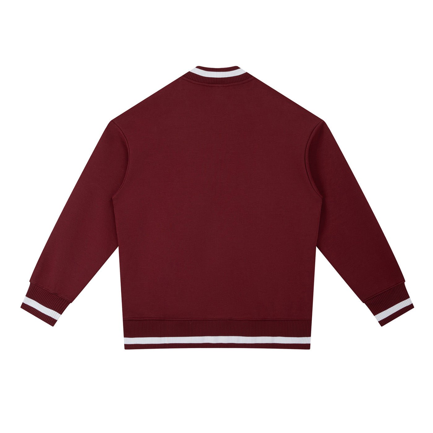 SM Varsity Zip Jacket burgundy back