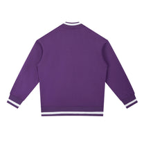 SM Varsity Zip Jacket violet back